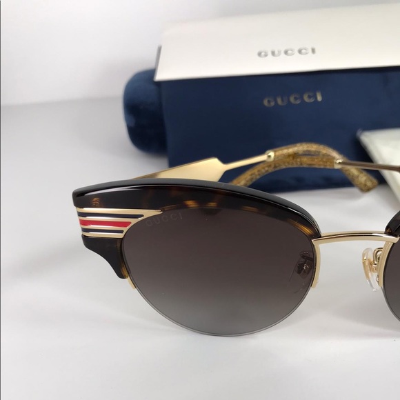 Authentic GUCCI
Gucci Brown Shaded Cat Eye Ladies Sunglasses GG0283S - Picture 4 of 14